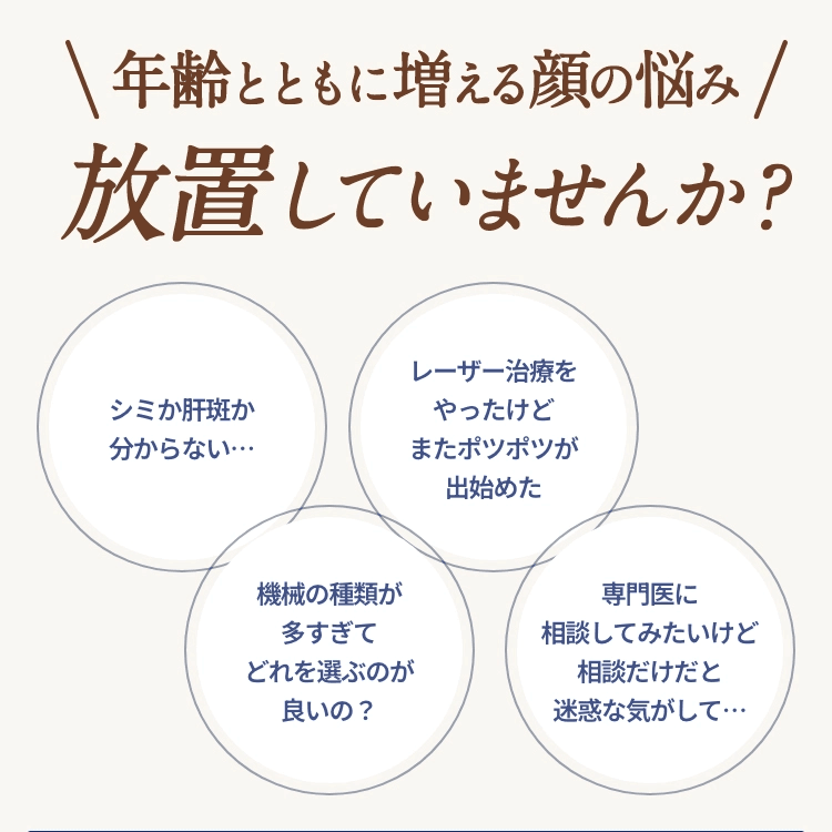 年齢とともに増える顔の悩み